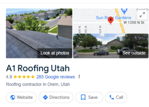 A1 Roofing on Google